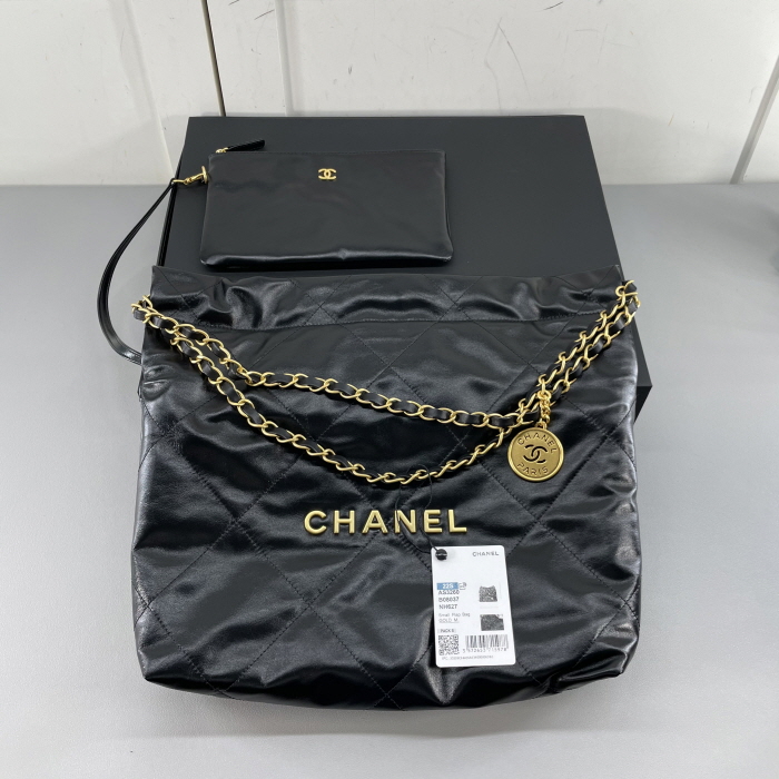 [해외배송]Chanel 샤넬 샤이니 카프스킨 골드메탈 핸드백 스몰 AS3260 블랙 실사