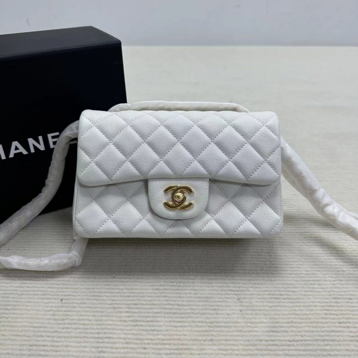 Chanel 샤넬 캐비어 쉐브론백 1116 화이트 실사