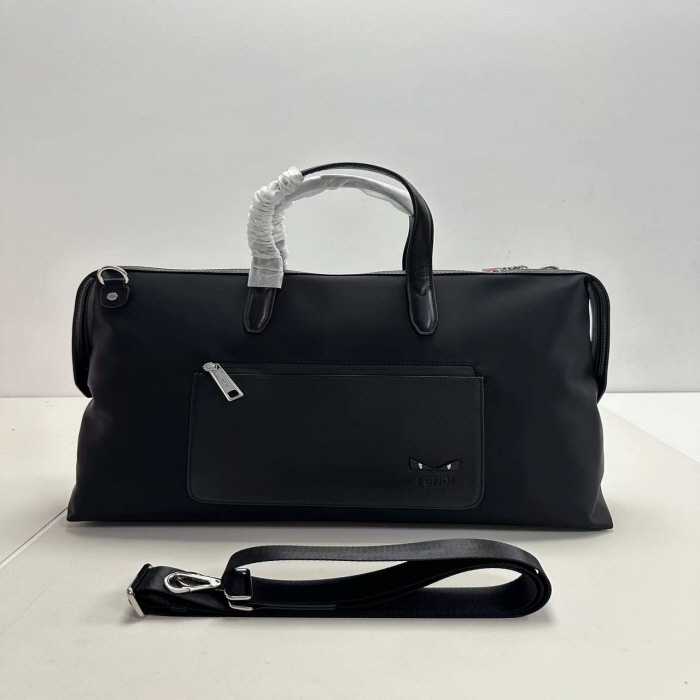 Fendi Leather & Nylon Tote Shoulder Bag