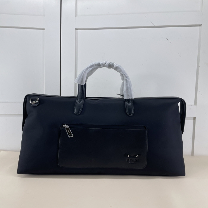 Fendi Leather & Nylon Tote Shoulder Bag