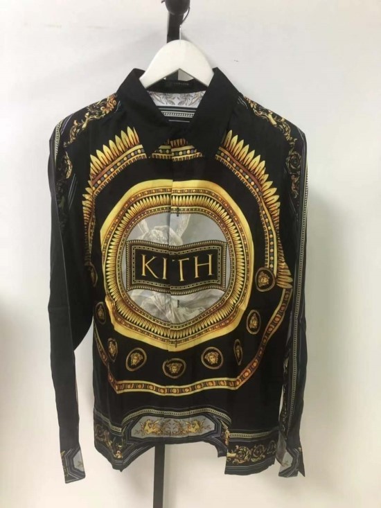 (해외명품正品 ) 베르사체 x kith 콜라보 프린팅셔츠 실사